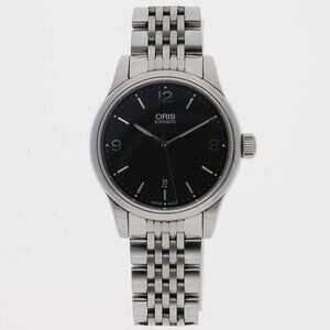ORIS 7594 Classic Date black SS AT